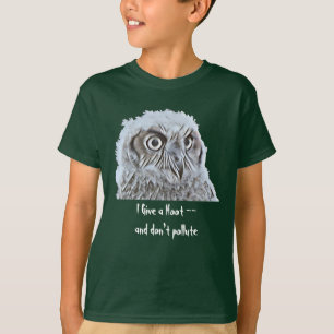 T-Shirt - Owl met tekst