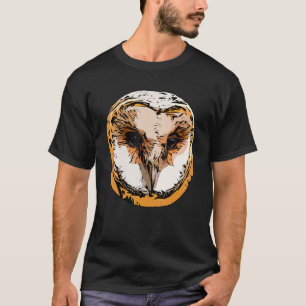 T-shirt Owl motif forest bird of prey imprint raptor wild