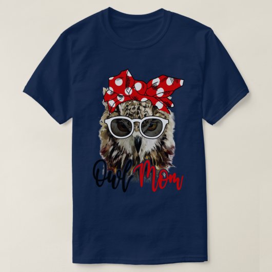 T-shirt Owl Shirt Owl Maman Bandana (Design devant)