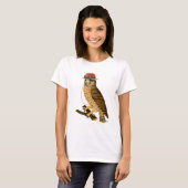 T-shirt Owl with Steampunk Style Bowler Hat (Devant entier)