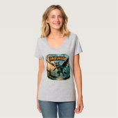 T-shirt Owligator Illustration – Owl Alligator Funny Scary (Devant entier)