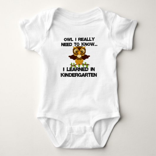 T-shirt OwlIKnow KindergartenBLK (Devant)