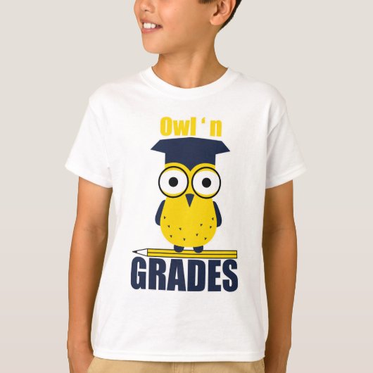 T-shirt Owl'n Grades (Devant)