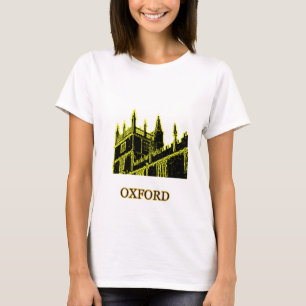 T-shirt Oxford Angleterre 1986 jaunes de construction de