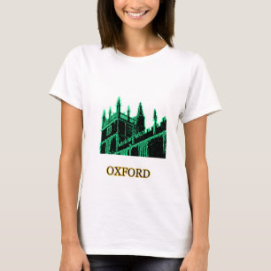 T-shirt Oxford Angleterre 1986 verts de construction de