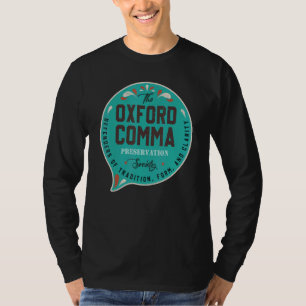 T-shirt Oxford Comma Club Grammar Police Book Enthousiaste