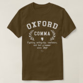 T-shirt Oxford Comma Funny Anglais Grammar Cadeau Nerd (Design devant)