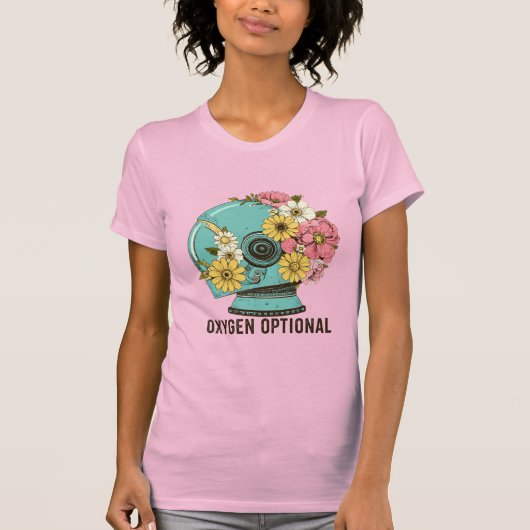 T-shirt Oxygen Optional – Whimsical Astronaut Helmet with  (Devant)