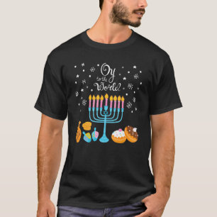 T-shirt Oy To The World Joyeux Hanoukka Juifs Chanoukah Ho