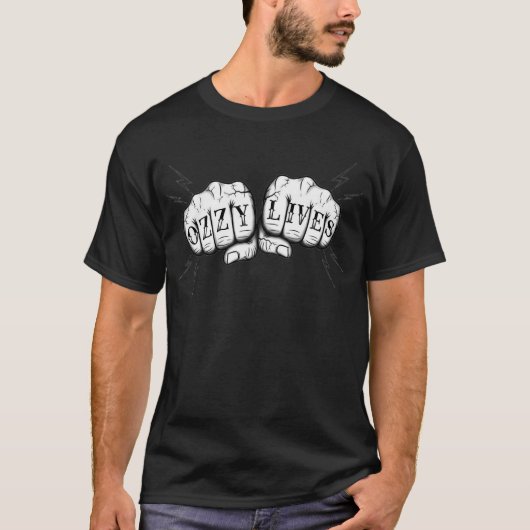 T-shirt OZZY LIVES – Poing Hardcore (Devant)