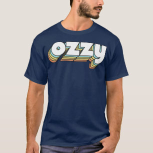 T-shirt Ozzy Retro Typographie Arc-en-ciel style défraîchi