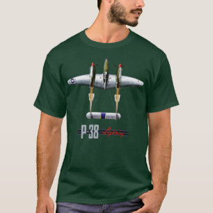 T-shirt P38 Lightning 2ÈME GUERRE MONDIALE chasseur 1