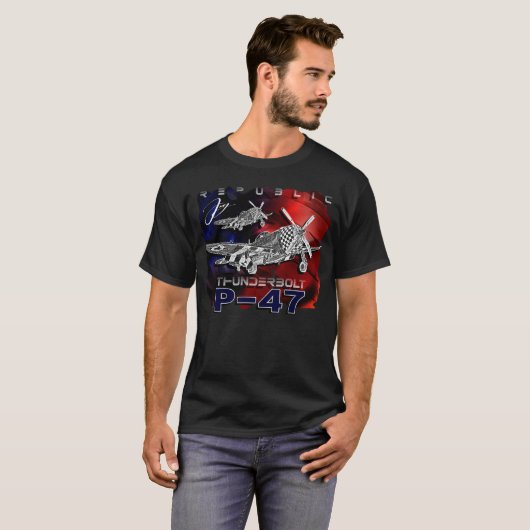 T-shirt P47 Thunderbolt Republic World War II Fighter (Devant entier)