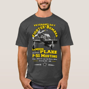 T-shirt P51 Bombe de combat MUSTANG 1
