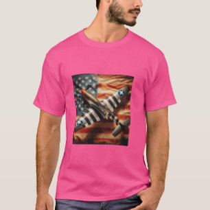 T-shirt P51 Mustang 2ÈME GUERRE MONDIALE - Avion de guerre