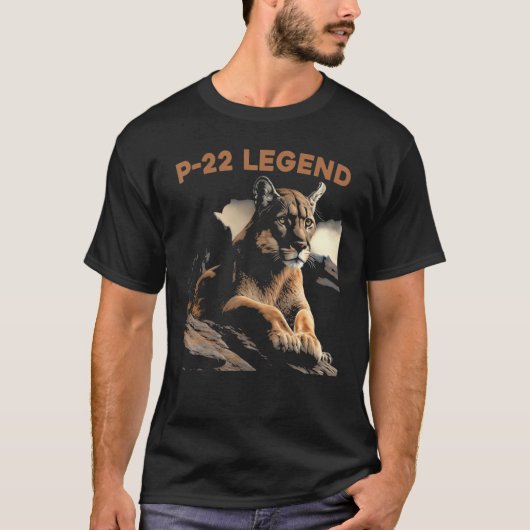 T-shirt P-22 Mountain Lion Silver Lake P22 (Devant)