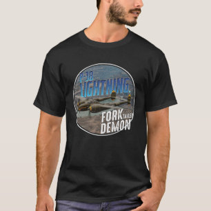 T-shirt P 38 Éclairage 2ÈME GUERRE MONDIALE Avion Avion Av