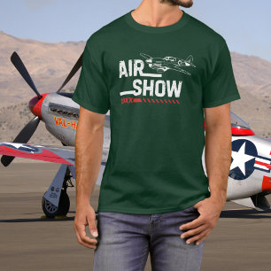 T-shirt P-40 Avion Vintage Salon d'avion 2ÈME GUERRE MONDI