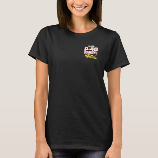 T-shirt P 40 Warhawk Flying Tigers Blood Chit 2 Côté (Devant)