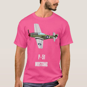 T-SHIRT P-51 CHEMISE D'AVION MILITAIRE DE LA SECONDE GUERR