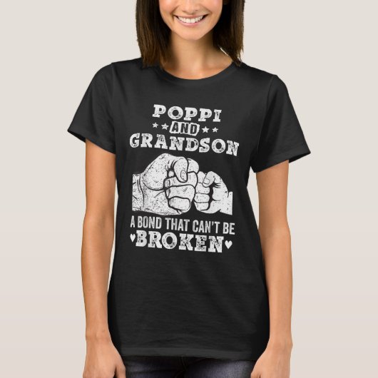 T-shirt P And Grandson A Bond That Cant Be Broken Grandpa (Devant)