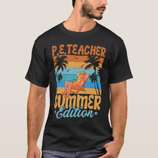 T-shirt P E Enseignant Édition Été École Physique Éducatio (Devant)