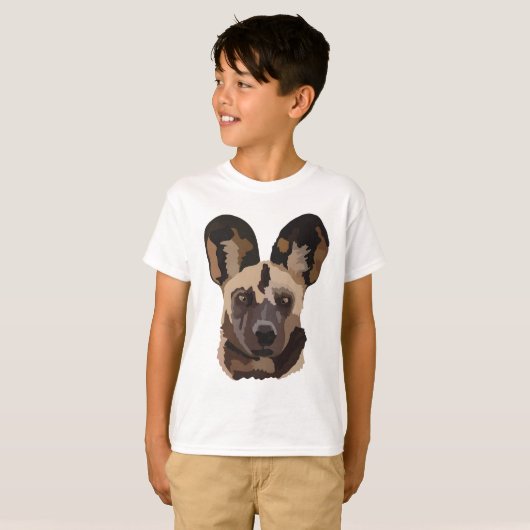 T-shirt P est pour chien peint (Devant entier)