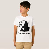 T-shirt P est pour le panda (Devant entier)