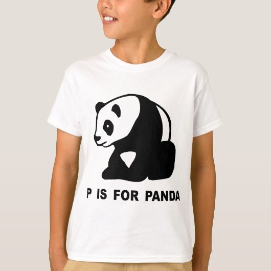 T-shirt P est pour le panda (Devant)
