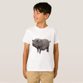 T-shirt P est pour Pot Bellied Pig.Pot Bellied Pig Illustr (Devant entier)
