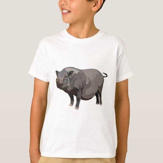 T-shirt P est pour Pot Bellied Pig.Pot Bellied Pig Illustr (Devant)