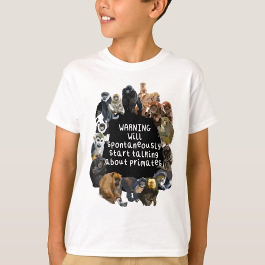 T-shirt P est pour Primate (Devant)