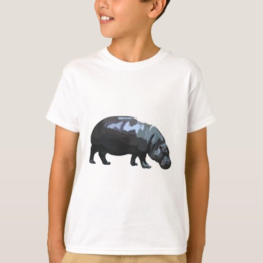 T-shirt P est pour Pygmy Hippo (Devant)