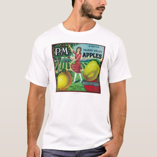 T-shirt P.M. Caisse LabelWatsonville, CA d'Apple (Devant)