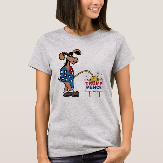 T-shirt P SUR TRUMP PENCE — Conception anti-Trump - - Poli (Devant)