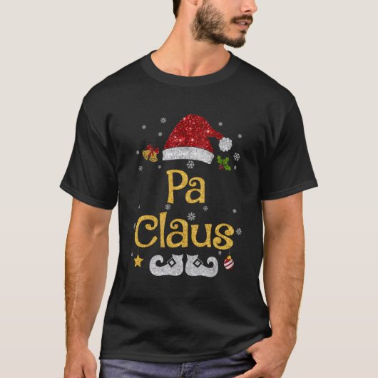 T-shirt Pa Claus Pajama Famille Correspondant Noël (Devant)