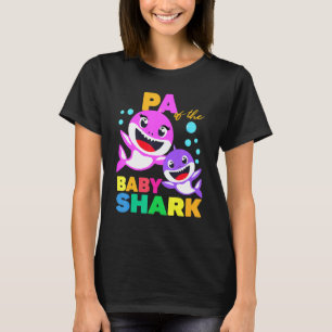 T-shirt Pa Du Bébé Birthday Shark Pa Shark Christmas