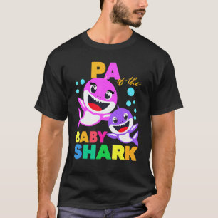 T-shirt Pa Du Bébé Birthday Shark Pa Shark Christmas