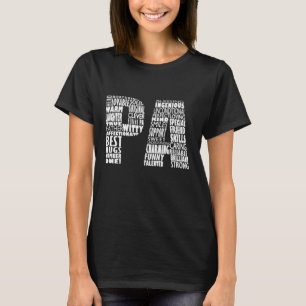 T-shirt Pa Papa grand-père Mot Cloud Fête des pères Cadeau