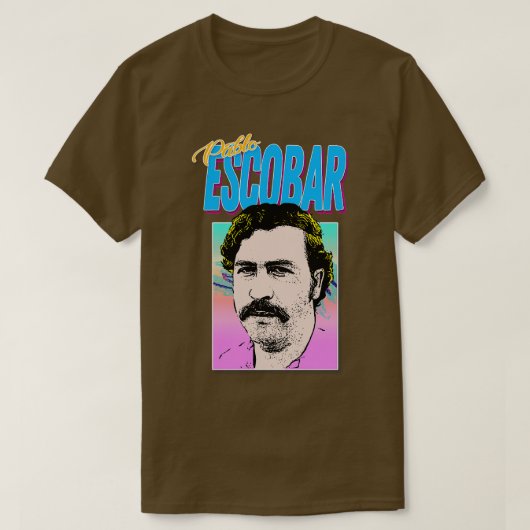 T-shirt Pablo Escobar 90s Style Retro Graphisme (Design devant)