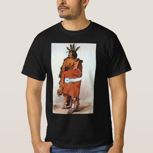 T-shirt Pachtuwa-Chta, Arikara Warrior Portrait par Bodmer (Devant)
