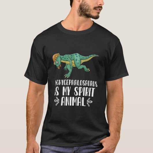 T-shirt Pachycéphalosaure Est Mon Esprit Dinosaure Animal (Devant)