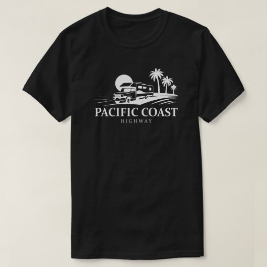 T-shirt Pacific Coast Highway Véhicule récréatif (Design devant)