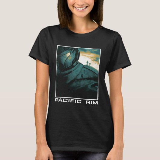 T-shirt Pacific Rim Gold & Blue Poster (Devant)