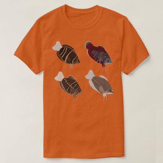 T-shirt Pack de différentes Betta sauvages (Design devant)
