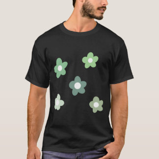 T-shirt Pack de fleurs vertes