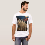 T-shirt Pack de loup américain (Devant entier)