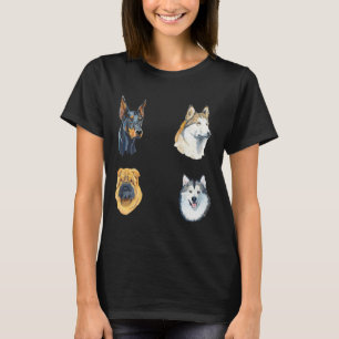 T-shirt Pack de malamute Husky Doberman Charpei 263