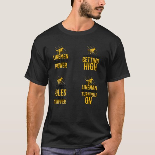 T-shirt Pack de stickers de citations de Lineman garçon (Devant)