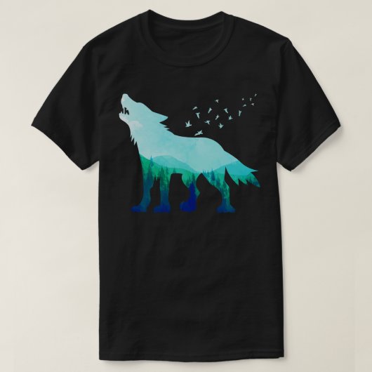 T-shirt Pack Wolf de la faune forestière Howl Wolf (Design devant)